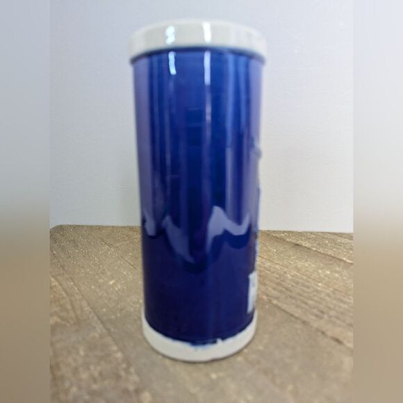 Vintage tiki glass ceramic Honolulu Blue and white pineapple - Picture 6 of 8